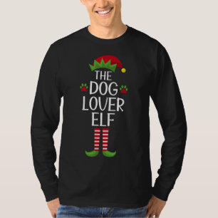 Elf Group Matching Family Xmas Costume The Dog Lov T-Shirt