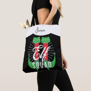 Elf Heels Squad Christmas Holiday Tote Bag