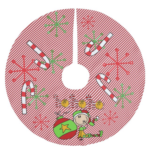 Elf Ho Ho Holiday Tree Skirt (Front)