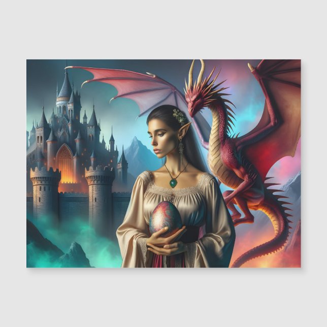 Elf holding a dragon egg (Front)