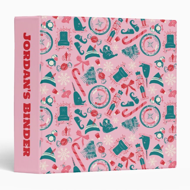 Elf Holiday Framed Icon Pattern Binder (Front/Spine)