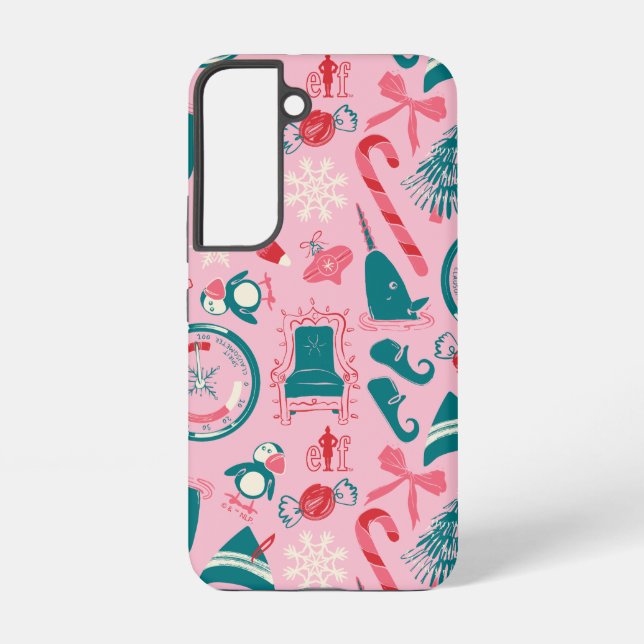 Elf Holiday Framed Icon Pattern Samsung Galaxy S22 Case (Back)