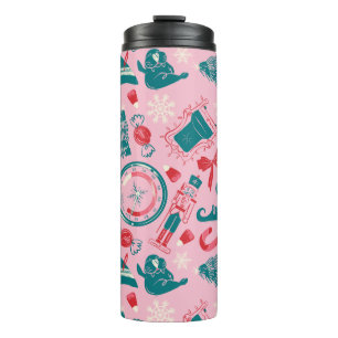 Elf Holiday Framed Icon Pattern Thermal Tumbler