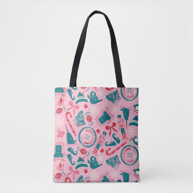 Elf Holiday Framed Icon Pattern Tote Bag (Front)