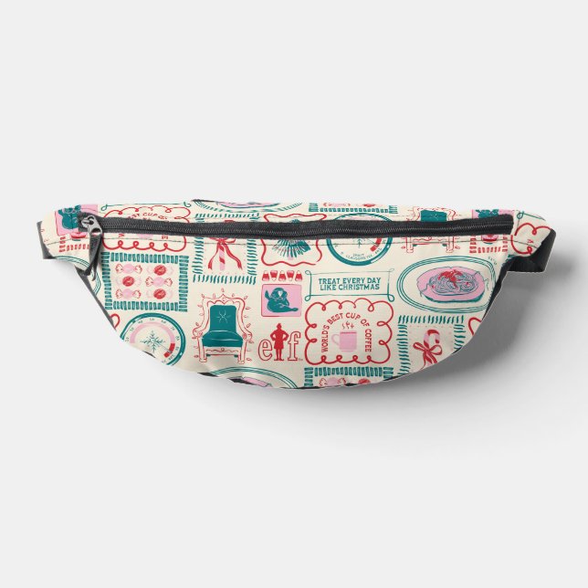 Elf Holiday Icon Pattern Fanny Pack (Lay Down)