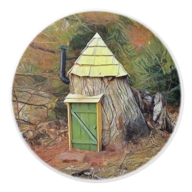Elf House Ceramic Knob (Front)