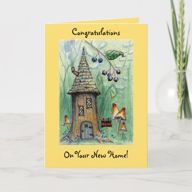 "Elf House" Happy New Home Greeting Card (Front)