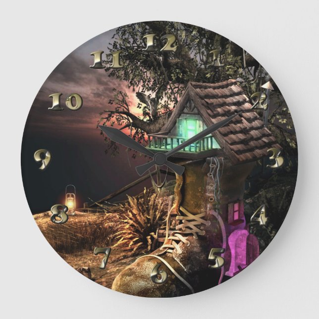 Elf House Large Clock (Front)