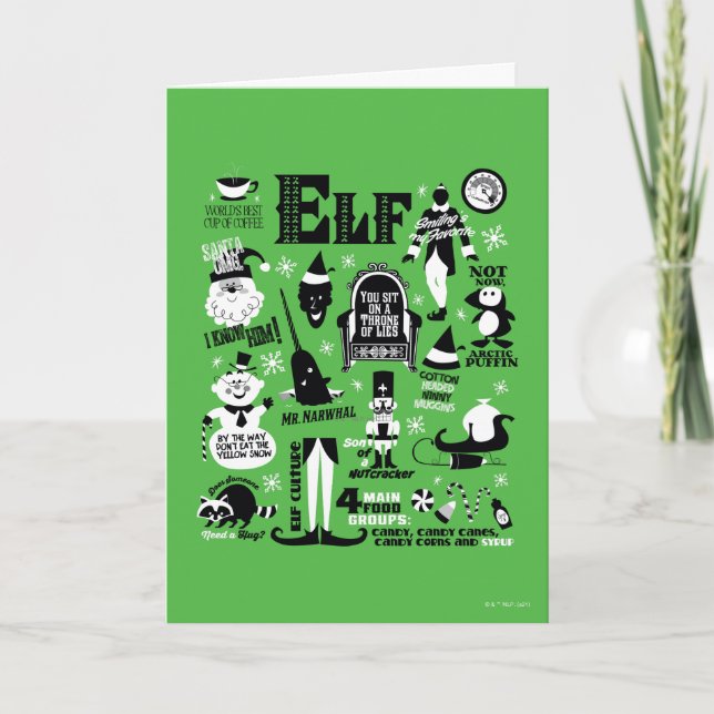 Elf Icons and Movie Quotes Card (Front)