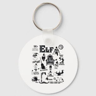 Elf Icons And Movie Quotes  Keychain