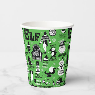 Elf Icons and Movie Quotes Paper Cups