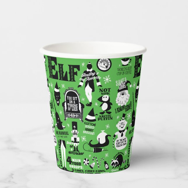 Elf Icons and Movie Quotes Paper Cups (Front)