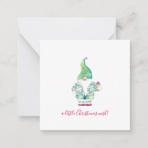 Elf in Palm Leaf Bahama Shirt Mini Christmas Card