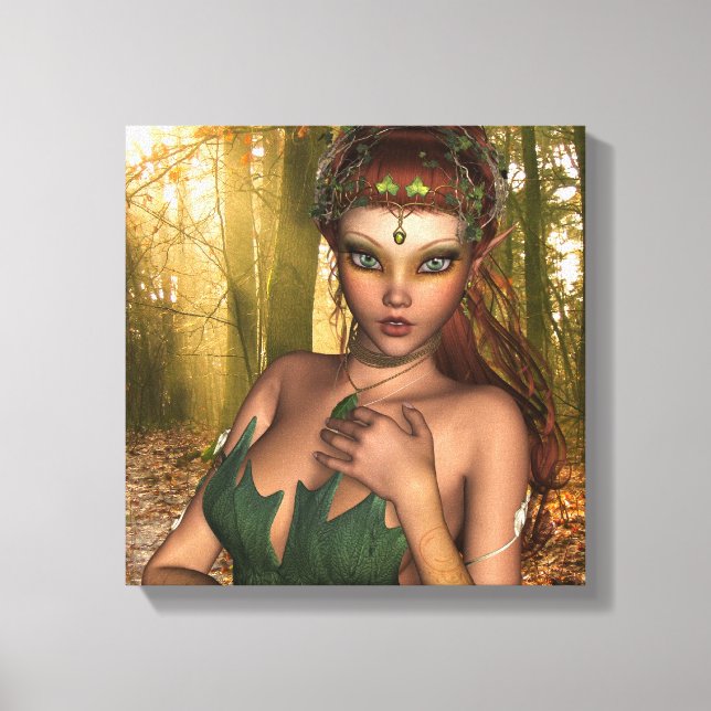 Elf in Woods Canvas Print (Front)