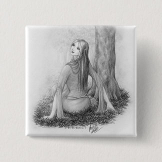 Elf Lady 2 Inch Square Button