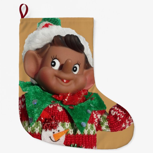 Elf Large Christmas Stocking (Front)