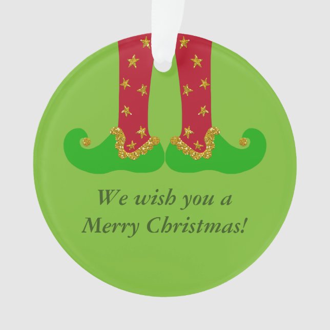 Elf Legs, Christmas, You Customize Ornament (Front)