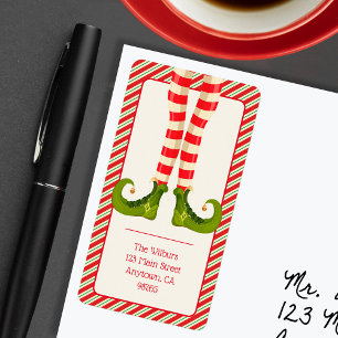 Elf Legs Holiday Christmas Return Address Label
