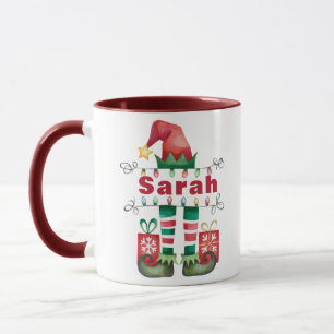 Elf Legs with Christmas Lights Christmas Gifts Mug