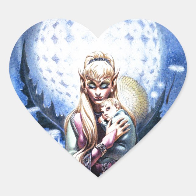 Elf Madonna Heart Sticker (Front)
