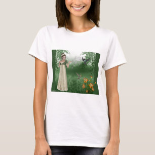Elf Magic in Grass Field with Hummingbirds T-Shirt
