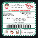 Elf Mail Christmas Shipping Label Sticker<br><div class="desc">This Elf Mail Christmas shipping label sticker is the perfect way to add a little extra magic to your Christmas wrapping. The sticker can be personalised with your child's name and a preferred method of delivery. All of the text is editable and can be customized to suit your needs. For...</div>