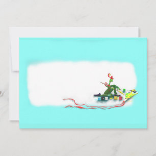Elf Making a Kite Thank You Card