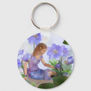 Elf mit Leberblümchen Keychain
