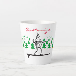 Elf on a Surfboard Thunder_Cove Latte Mug