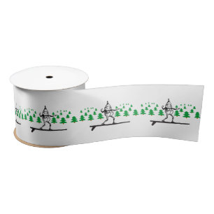 Elf on a Surfboard Thunder_Cove Satin Ribbon