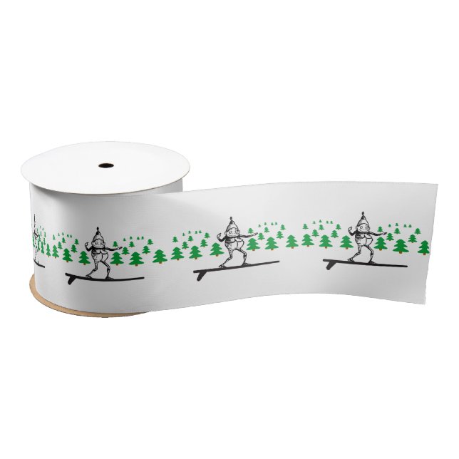 Elf on a Surfboard Thunder_Cove Satin Ribbon (Spool)