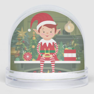 Elf on Shelf Christmas Snow Globe