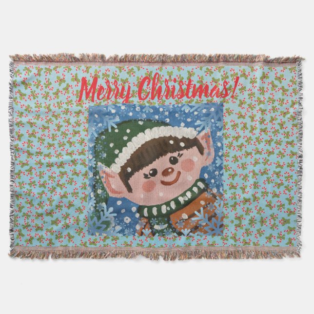 Elf Pillow Throw Blanket (Front)