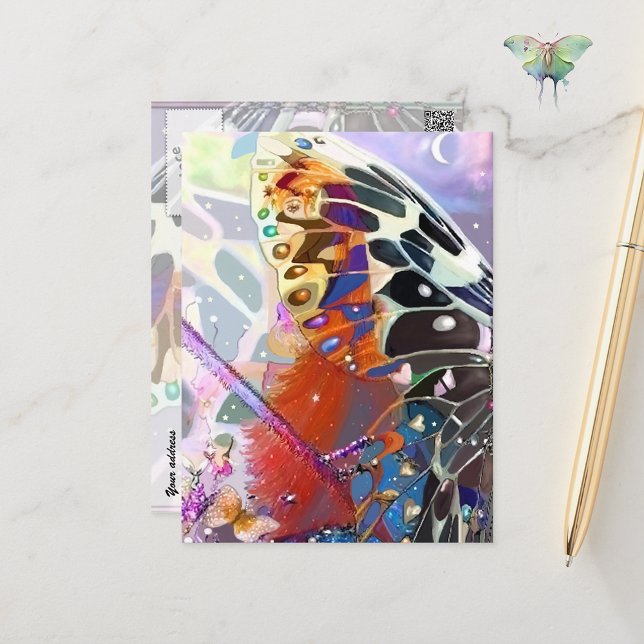 Elf Playing With Fairies Postcard (Creator Uploaded)