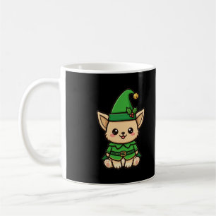 Elf Puppy Christmas Coffee Mug