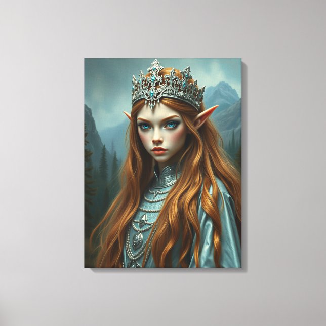 Elf Queen Canvas – Fantasy Wall Art (Front)