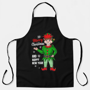 elf santa character apron