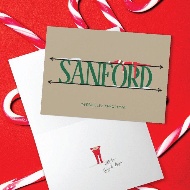 Elf Shenanigans Green & Tan Folded Card (Creator Uploaded)