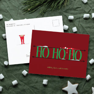 Elf Shenanigans Wrought Iron Sign Christmas  Holiday Postcard