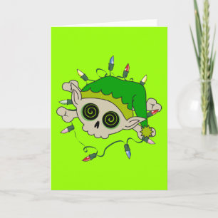 Elf Skull Holiday Card