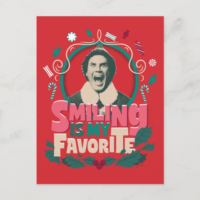 Elf - Smiling is My Favourite Holiday Postcard (Front)
