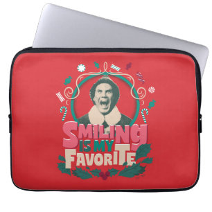 Elf - Smiling is My Favourite Laptop Sleeve