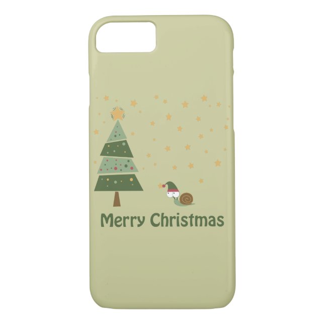 Elf Snail Christmas Scene Case-Mate iPhone Case (Back)
