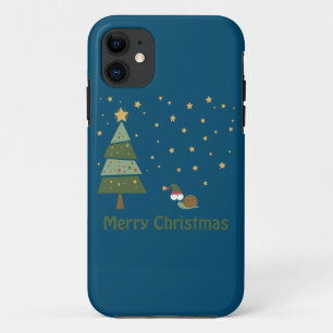 Elf Snail Christmas Scene iPhone 11 Case