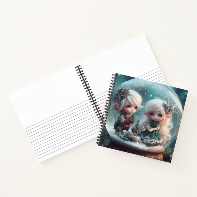 Elf Snowglobe Notebook (Inside)