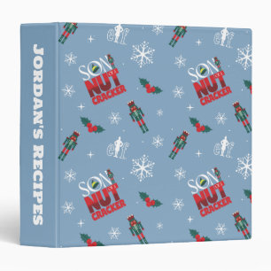 Elf "Son of a Nutcracker" Winter Pattern Binder