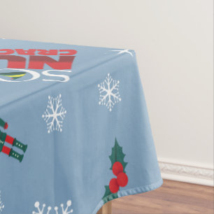 Elf "Son of a Nutcracker" Winter Pattern Tablecloth