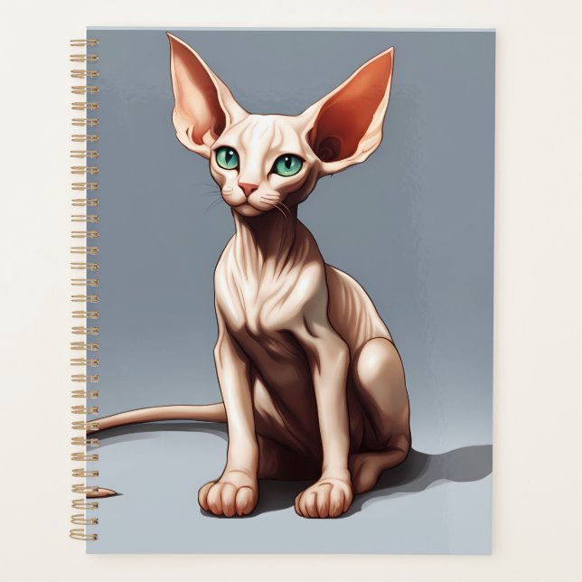 Elf Sphynx Cat Calendar Personalized Planner 2026 (Front)