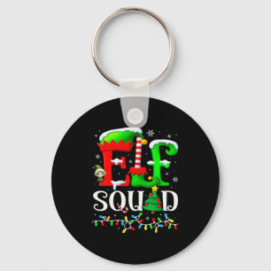 Elf Squad Christmas Family Matching Pajamas Elf Bo Keychain