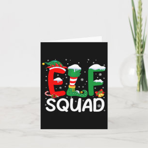 Elf Squad Christmas Family Matching Pyjamas Kids F Card